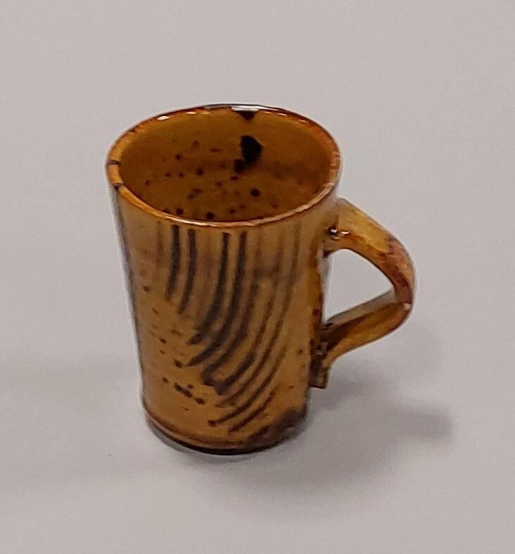 Earthenware Mug with Orange Honey Glaze