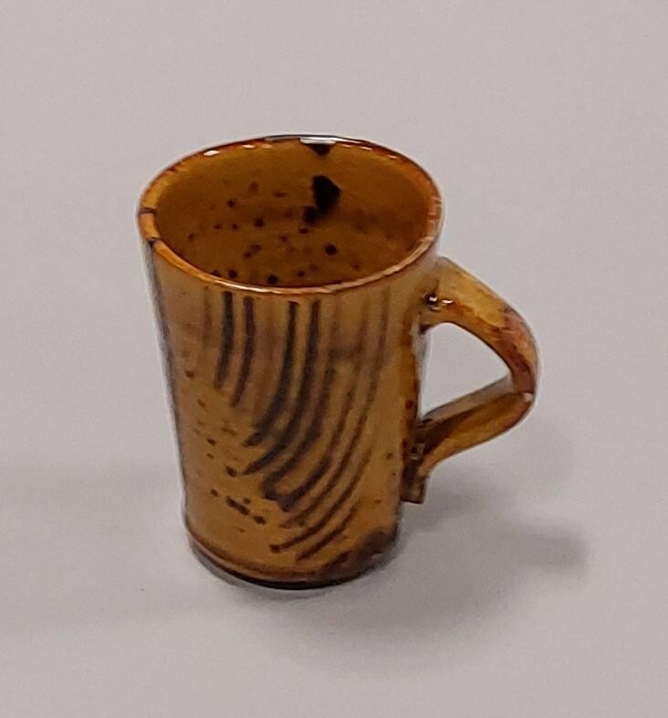 Earthenware Mug with Yellow Ochre Glaze