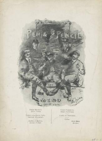 Menu for the Aberdeen Pen and Pencil Club