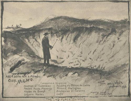 Menu for the Aberdeen Pen and Pencil Club