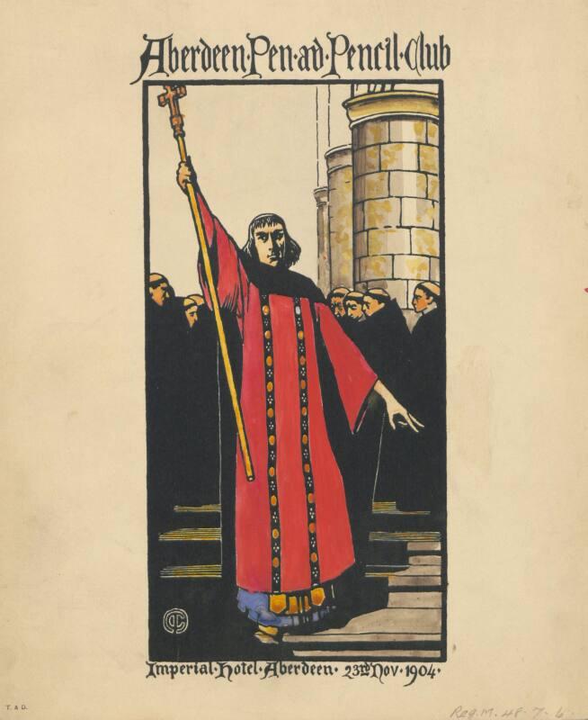 Menu for the Aberdeen Pen and Pencil Club