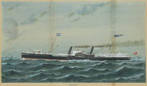 watercolour painting of St Magnus I by an unknown artist