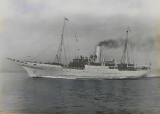 Hand coloured photograph showing St Sunniva (II) by Frank & Sons, South Shields