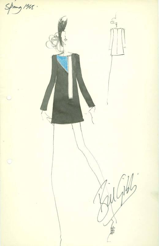 Drawing of Black Minidress