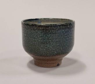 Stoneware Small Footed Bowl or Yunomi with Salt-glaze