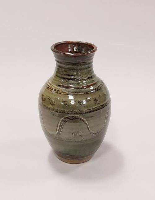 Stoneware Large Vase with Ash Glaze