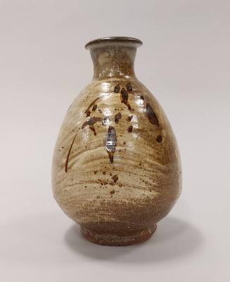 Bottle Vase with Hakeme and Iron Decoration