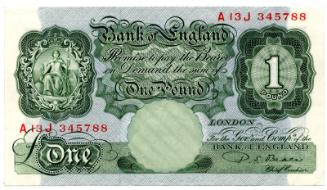 One-pound Note (1928 Type : Bank of England)
