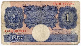 One-pound Note (1928 Type : Bank of England)
