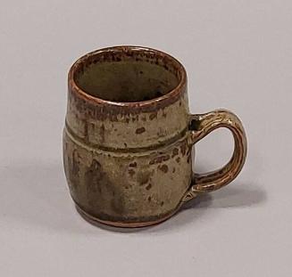 Stoneware Small Mug with Mottled Green Ash Glaze