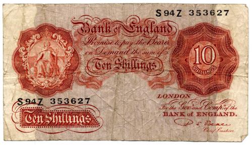 Ten-shilling Note (1928 Type : Bank of England)