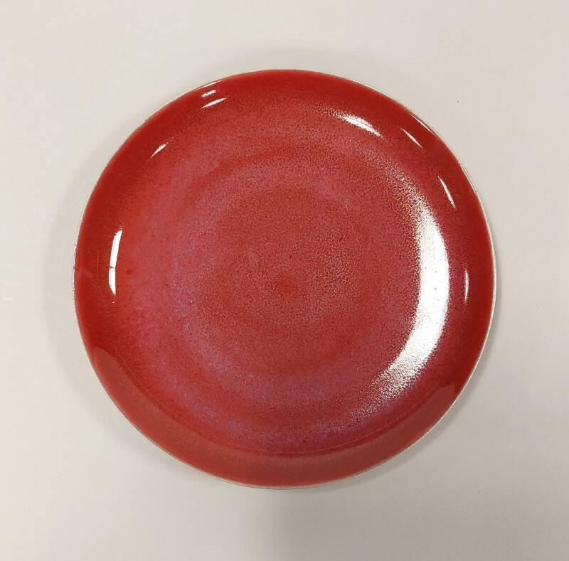 Stoneware Dish with Copper Red Glaze