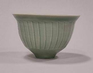 Porcelain Fluted Bowl With Celadon Glaze