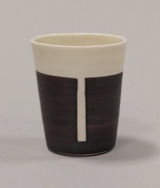 White and Brown Porcelain Beaker