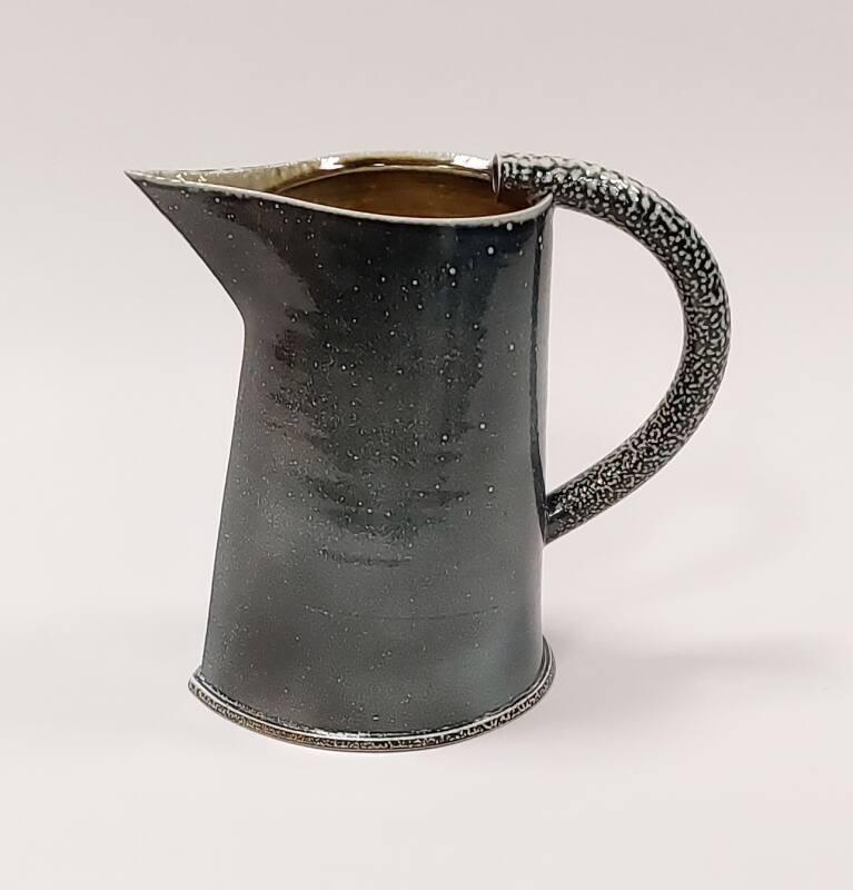 Large Leaning Beaky Salt-Glaze Jug With Hollow Looping Handle