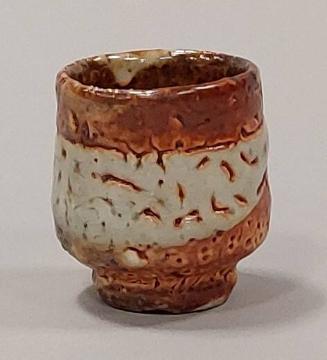Stoneware Sake Cup With Shino Glaze