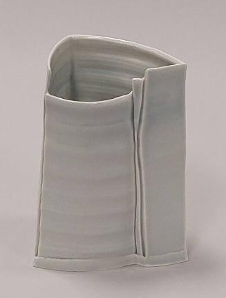 Porcelain Constructed Vessel with Celadon Glaze