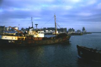 colour slide showing the trawler Argo of Pembroke in Aberdeen harbour
