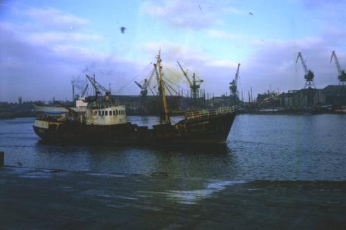 colour slide showing the trawler Argo of Pembroke in Aberdeen harbour