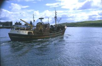 colour slide showing the trawler Summerlee in Aberdeen harbour