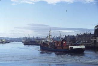colour slide showing the trawler Aberdeen Distributor in Aberdeen harbour