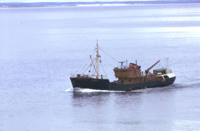 colour slide showing the trawler Aberdeen Venturer in Aberdeen harbour