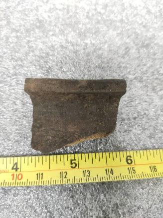 AB/Q/73 Scottish East Coast Gritty Ware Cooking Pot Rim Sherd