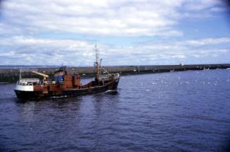 colour slide showing the trawler Admiral Hardy in Aberdeen harbour