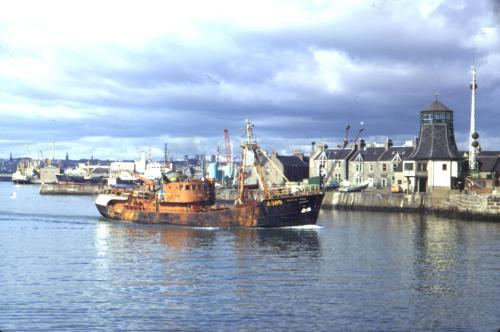 colour slide showing the trawler Admiral Vian in Aberdeen harbour