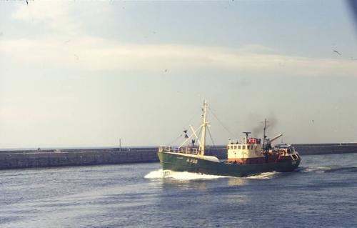 colour slide showing the trawler Gilmar in Aberdeen harbour