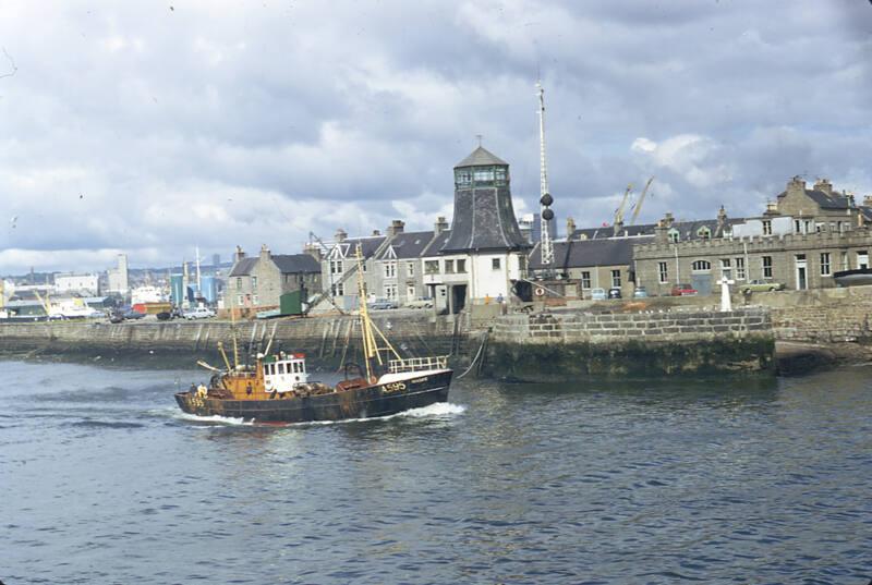 colour slide showing the trawler Deeside in Aberdeen harbour