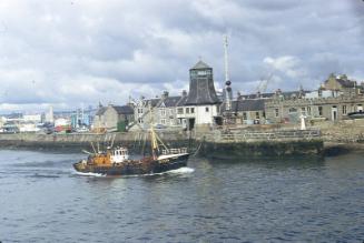 colour slide showing the trawler Deeside in Aberdeen harbour