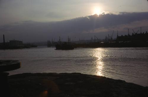 colour slide showing the trawler Fairway in Aberdeen harbour