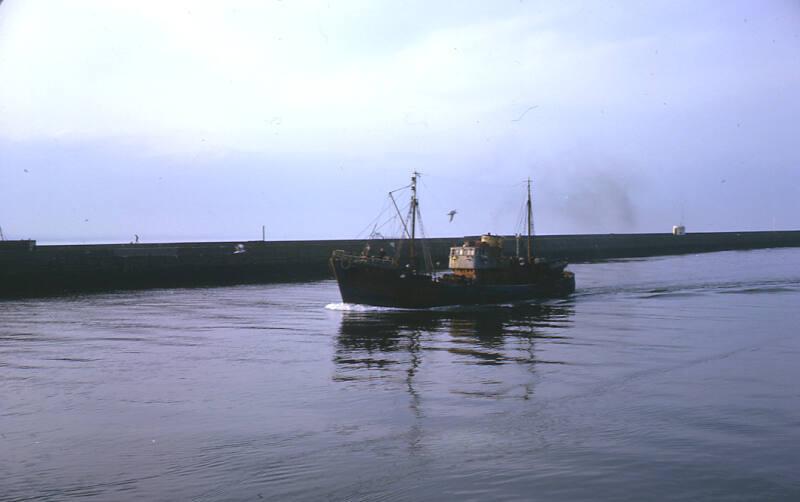 colour slide showing the trawler Fairway in Aberdeen harbour