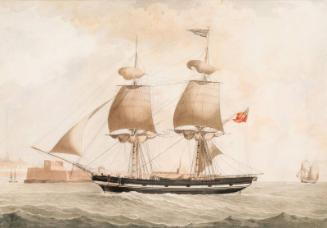 Brig "Circassian" Of Aberdeen Coming Into Malta 26 Feb