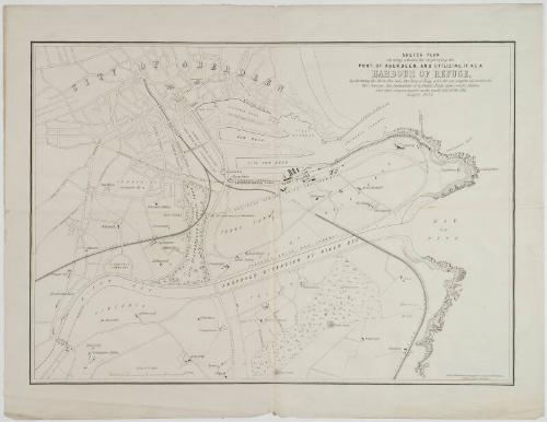 Map Showing The Plan To Divert The River Dee To The Bay Of Nigg, 1877