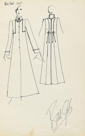 Drawing of Coat for Alice Paul