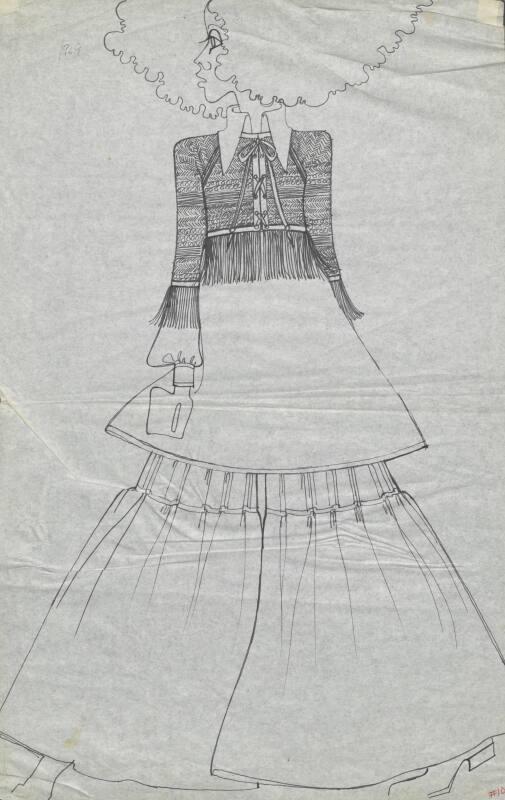 Drawing of Tunic and Skirt