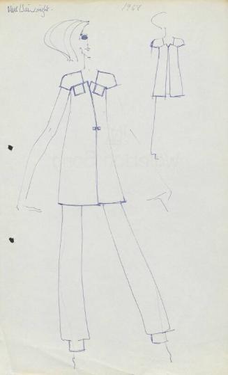 Drawing of Jacket and Trousers designed for Miss Wainwright