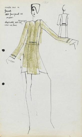 Drawing of Skirt Suit