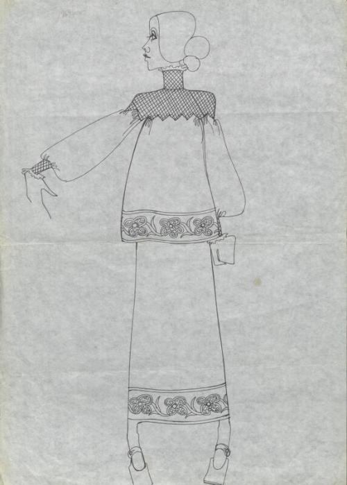 Drawing of Top and Skirt