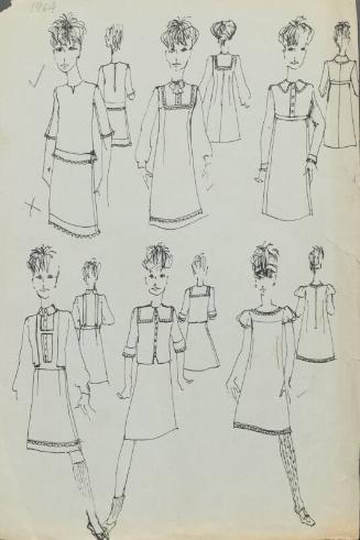 Multidrawing of Dresses, Tops and Skirts