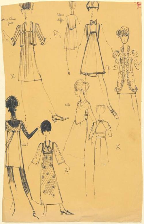 Multidrawing of Dresses and Separates