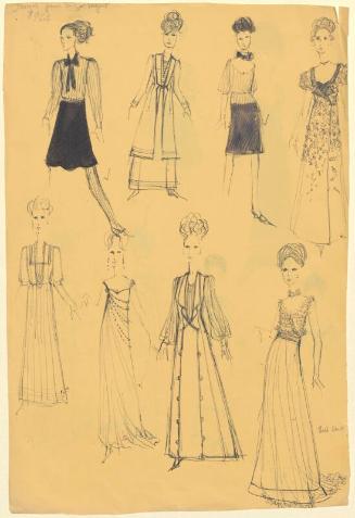 Multidrawing of Skirts, Tops and Dresses