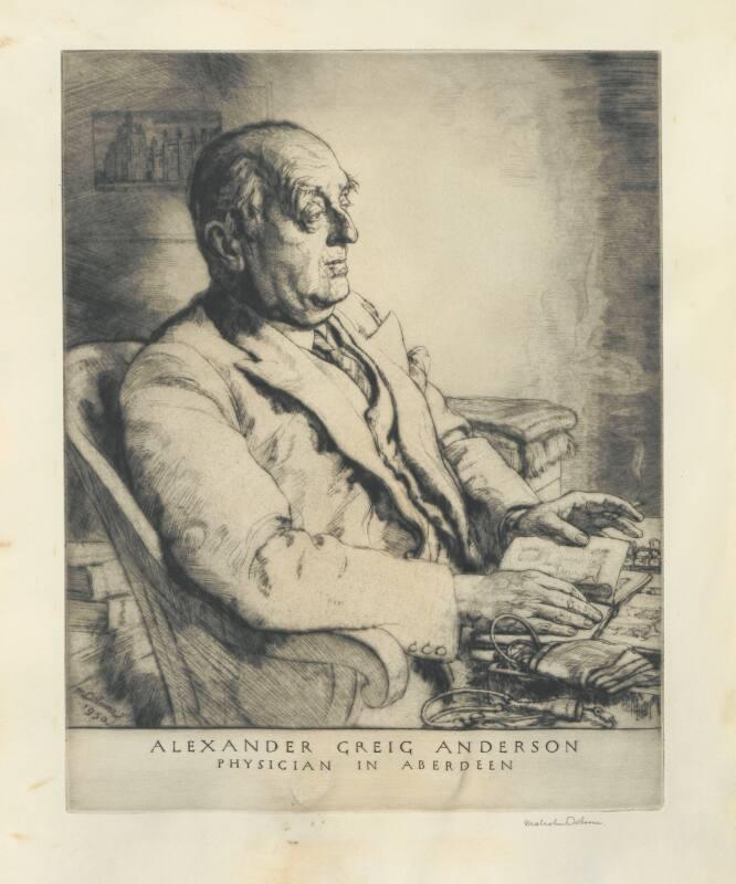 Portrait of Alexander Greig Anderson Physician In Aberdeen