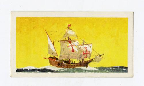 "The Saga of Ships" Brooke Bond Tea Card - Santa Maria