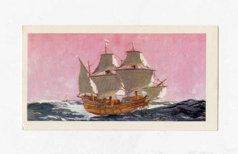 "The Saga of Ships" Brooke Bond Tea Card - Golden Hind