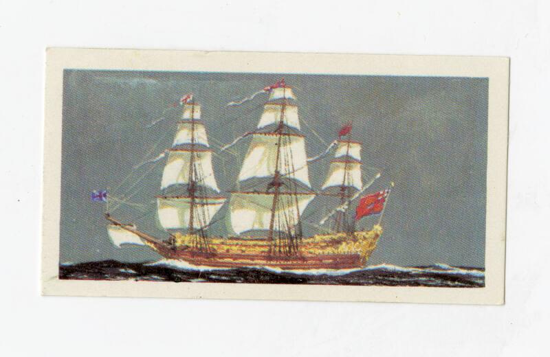 "The Saga of Ships" Brooke Bond Tea Card - Sovereign of the Seas