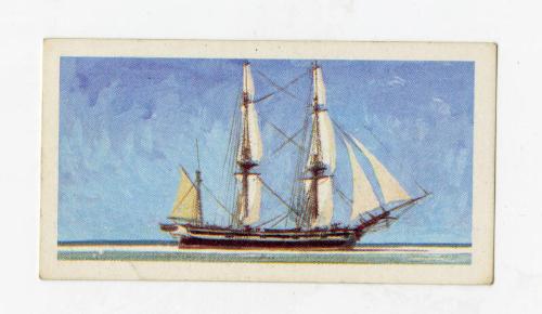 "The Saga of Ships" Brooke Bond Tea Card - H.M.S. Beagle