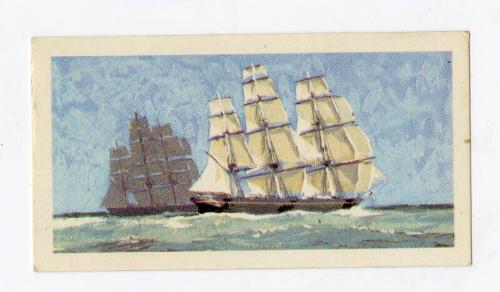 "The Saga of Ships" Brooke Bond Tea Card - The Taeping and Ariel